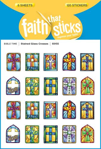 Stained Glass Crosses - Stickers