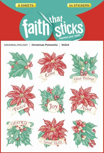 Christmas Poinsettia - Stickers