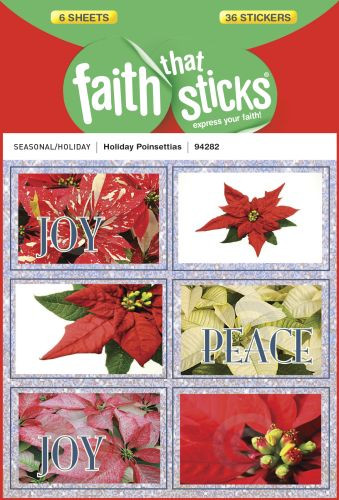 Holiday Poinsettias - Stickers