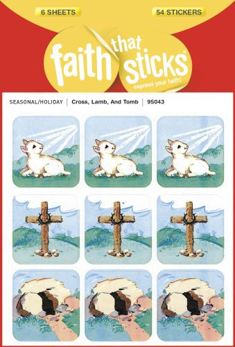 Cross, Lamb, and Tomb - Stickers