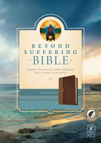 Beyond Suffering Bible NLT, TuTone (LeatherLike, Brown/Tan, Indexed) - LeatherLike Brown/Tan With thumb index and ribbon marker(s)