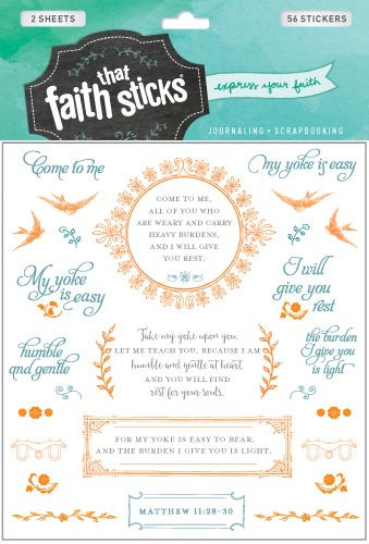 Matthew 11:28-30 - Stickers