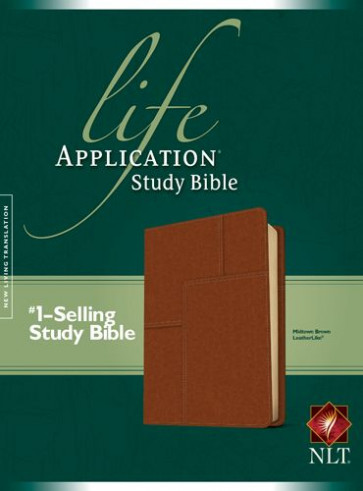 NLT Life Application Study Bible, Second Edition (Red Letter, LeatherLike, Brown) - LeatherLike Brown With ribbon marker(s)