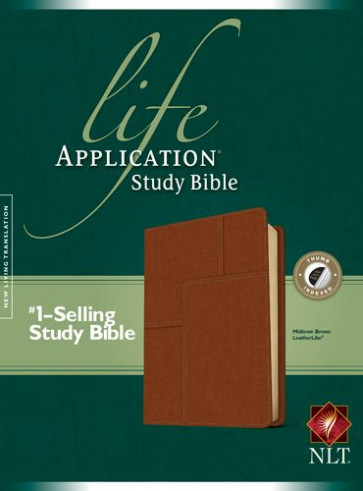NLT Life Application Study Bible, Second Edition (Red Letter, LeatherLike, Brown, Indexed) - LeatherLike Brown With thumb index and ribbon marker(s)