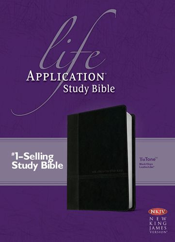 NKJV Life Application Study Bible, Second Edition (Red Letter, LeatherLike, Black/Onyx) - LeatherLike Black/Onyx With ribbon marker(s)