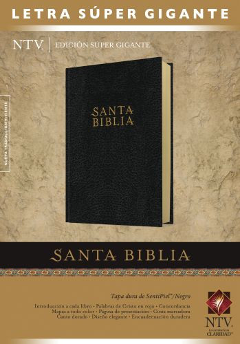 Santa Biblia NTV, Edición súper gigante (Letra Roja, SentiPiel, Negro) - LeatherLike/Hardcover Black With ribbon marker(s)