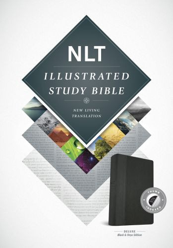 Illustrated Study Bible NLT, TuTone  - LeatherLike Black/Onyx With thumb index and ribbon marker(s)