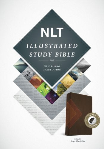 Illustrated Study Bible NLT, TuTone  - LeatherLike Brown/Tan With thumb index and ribbon marker(s)