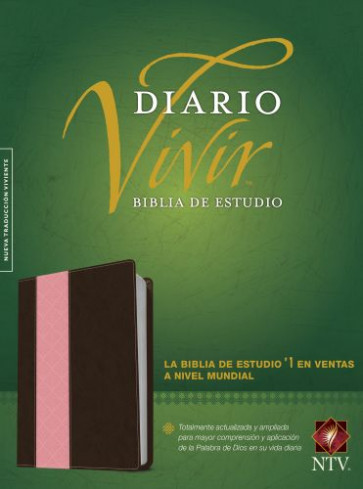 Biblia de estudio del diario vivir NTV (SentiPiel, Café/Rosa, Letra Roja) - LeatherLike With ribbon marker(s)