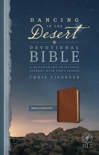 Dancing in the Desert Devotional Bible NLT (LeatherLike, Sienna) - LeatherLike Sienna With ribbon marker(s)