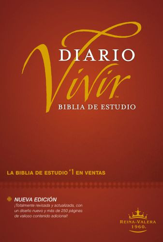 Biblia de estudio del diario vivir RVR60 (Tapa dura, Vino tinto, Letra Roja) - Hardcover Burgundy