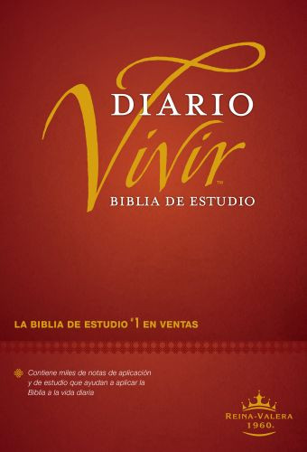 Biblia de estudio del diario vivir RVR60 (Tapa dura, Vino tinto, Letra Roja) - Hardcover Burgundy