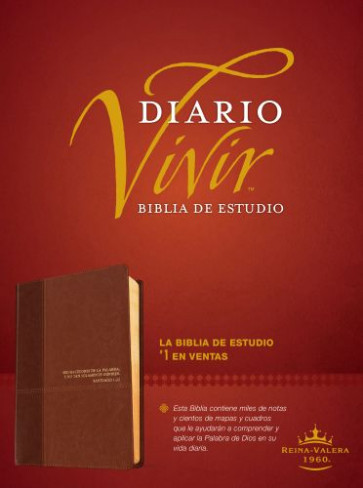 Biblia de estudio del diario vivir RVR60 (SentiPiel, Café/Café claro, Letra Roja) - LeatherLike With ribbon marker(s)