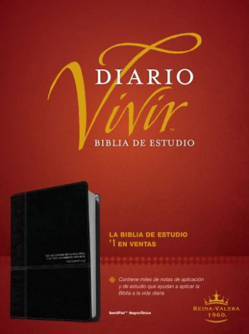 Biblia de estudio del diario vivir RVR60 (SentiPiel, Negro/Ónice, Letra Roja) - LeatherLike Onyx With ribbon marker(s)