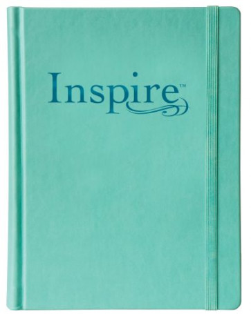 Inspire Bible NLT (Hardcover LeatherLike, Aquamarine) - Hardcover Aquamarine With ribbon marker(s) Wide margin