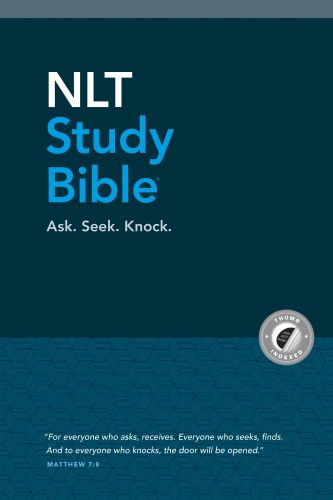 NLT Study Bible (Hardcover Cloth, Blue, Indexed, Red Letter) - Hardcover Twilight Blue Cloth With thumb index