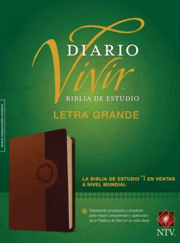 Biblia de estudio del diario vivir NTV, letra grande - LeatherLike Brown/Tan With ribbon marker(s)