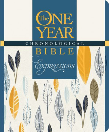 One Year Chronological Bible Expressions NLT, Deluxe (Hardcover, Blue) - Hardcover With ribbon marker(s) Wide margin