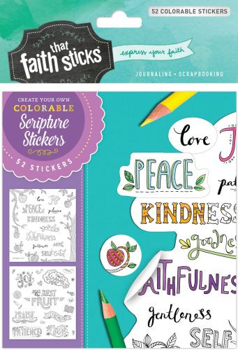 Galatians 5:22-23 Colorable Stickers - Stickers