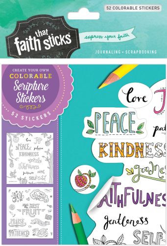 Galatians 5:22-23 Colorable Stickers - Stickers