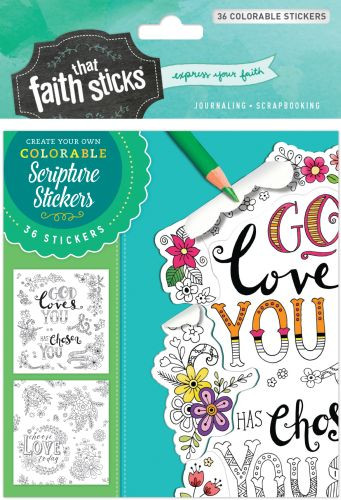 1 Thessalonians 1:4 Colorable Stickers - Stickers