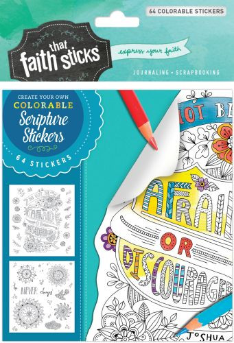 Joshua 1:9 Colorable Stickers - Stickers