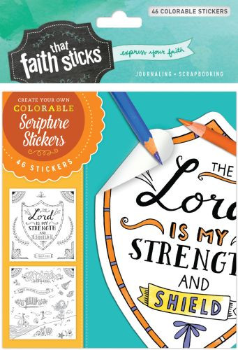 Psalm 28:7 Colorable Stickers - Stickers