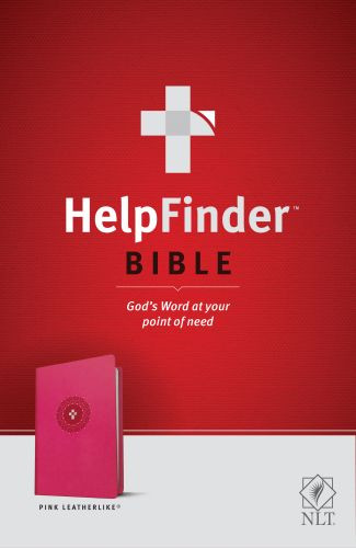 HelpFinder Bible NLT (LeatherLike, Pink, Red Letter) - LeatherLike LeatherLike