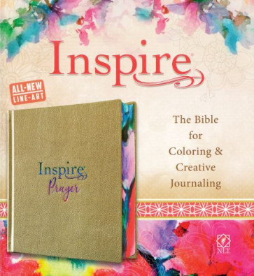 Inspire PRAYER Bible NLT (Hardcover LeatherLike, Metallic Champagne Gold) - Hardcover Metallic Champagne Gold Vellum With ribbon marker(s)