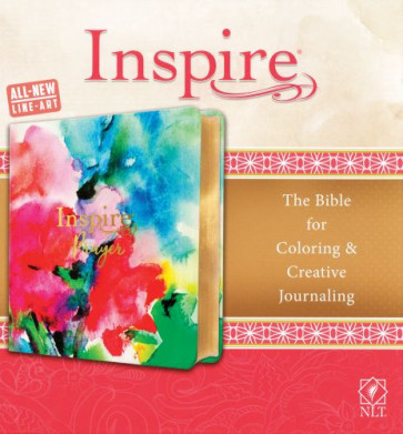 Inspire PRAYER Bible NLT  - Shimmery LeatherLike Joyful Colors with Gold Foil Accents Vellum With ribbon marker(s)