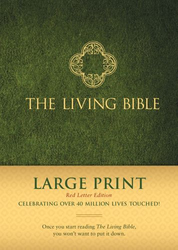 Living Bible Large Print Red Letter Edition (Hardcover, Green, Red Letter) - Hardcover