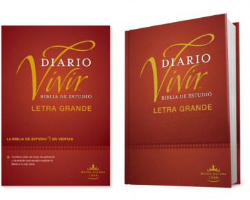 Biblia de estudio del diario vivir RVR60, letra grande (Tapa dura, Letra Roja) - Hardcover