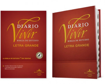 Biblia de estudio del diario vivir RVR60, letra grande (Tapa dura, Índice, Letra Roja) - Hardcover With thumb index