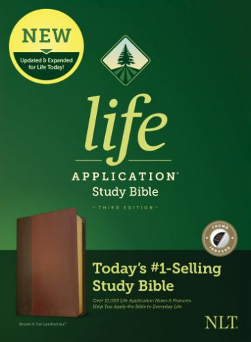 NLT Life Application Study Bible, Third Edition (LeatherLike, Brown/Mahogany, Indexed) - LeatherLike Brown/Mahogany With thumb index and ribbon marker(s)