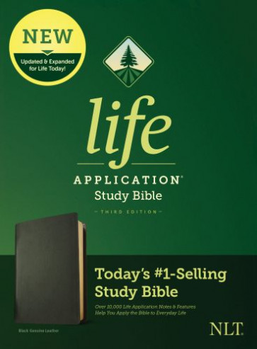 NLT Life Application Study Bible, Third Edition  - Genuine Leather Black With ribbon marker(s)