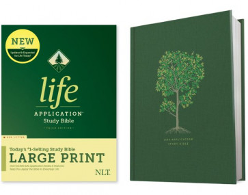 NLT Life Application Study Bible, Third Edition, Large Print (Hardcover, Red Letter) - Hardcover With dust jacket