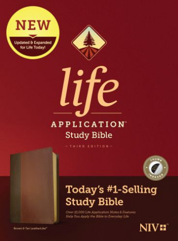 NIV Life Application Study Bible, Third Edition (LeatherLike, Brown/Mahogany, Indexed) - LeatherLike Brown/Mahogany With thumb index and ribbon marker(s)