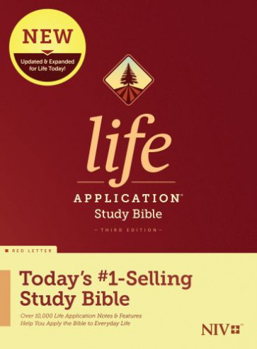 NIV Life Application Study Bible, Third Edition (Hardcover, Red Letter) - Hardcover With printed dust jacket