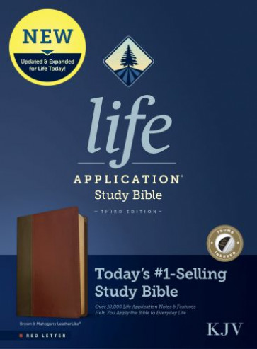 KJV Life Application Study Bible, Third Edition (LeatherLike, Brown/Mahogany, Indexed, Red Letter) - Imitation Leather Mahogany With thumb index and ribbon marker(s)