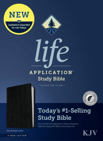 KJV Life Application Study Bible, Third Edition (Bonded Leather, Black, Indexed, Red Letter) - Bonded Leather With thumb index and ribbon marker(s)