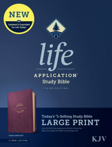 KJV Life Application Study Bible, Third Edition, Large Print (LeatherLike, Purple, Red Letter) - Imitation Leather With ribbon marker(s)