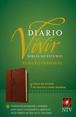 Biblia de estudio del diario vivir NTV, tamaño personal (SentiPiel, Café claro, Letra Roja) - LeatherLike Tan With ribbon marker(s)
