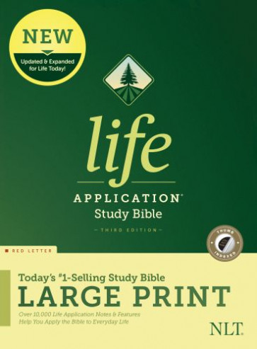 NLT Life Application Study Bible, Third Edition, Large Print (Hardcover, Indexed, Red Letter) - Hardcover With dust jacket and thumb index