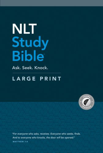 NLT Study Bible Large Print (Hardcover, Indexed, Red Letter) - Hardcover With thumb index