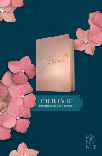 NLT THRIVE Devotional Bible for Women (LeatherLike, Rose Metallic) - LeatherLike Rose Metallic Imitation Leather With ribbon marker(s)