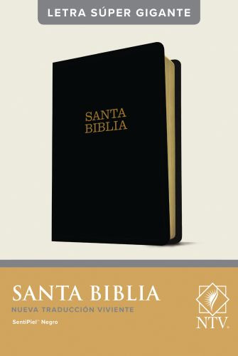 Santa Biblia NTV, letra súper gigante (SentiPiel, Negro, Letra Roja) - Imitation Leather LeatherLike With ribbon marker(s)