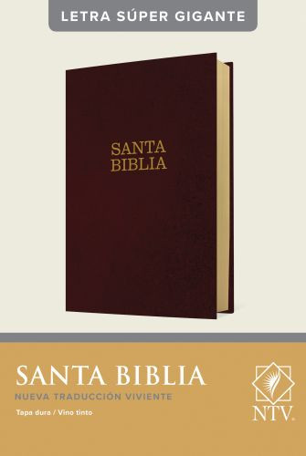 Santa Biblia NTV, letra súper gigante (Tapa dura, Vino tinto, Índice, Letra Roja) - Hardcover Burgundy With thumb index and ribbon marker(s)