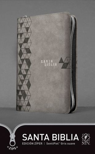 Santa Biblia NTV, Edición zíper, Gris suave (SentiPiel) - LeatherLike With zip fastener