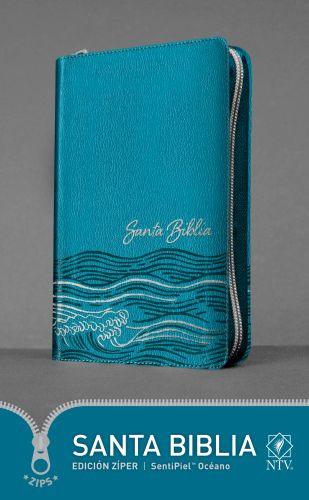Santa Biblia NTV, Edición zíper, Océano (SentiPiel, Azul claro) - LeatherLike Light Blue With zip fastener