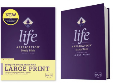 NKJV Life Application Study Bible, Third Edition, Large Print (Hardcover, Red Letter) - Hardcover With printed dust jacket